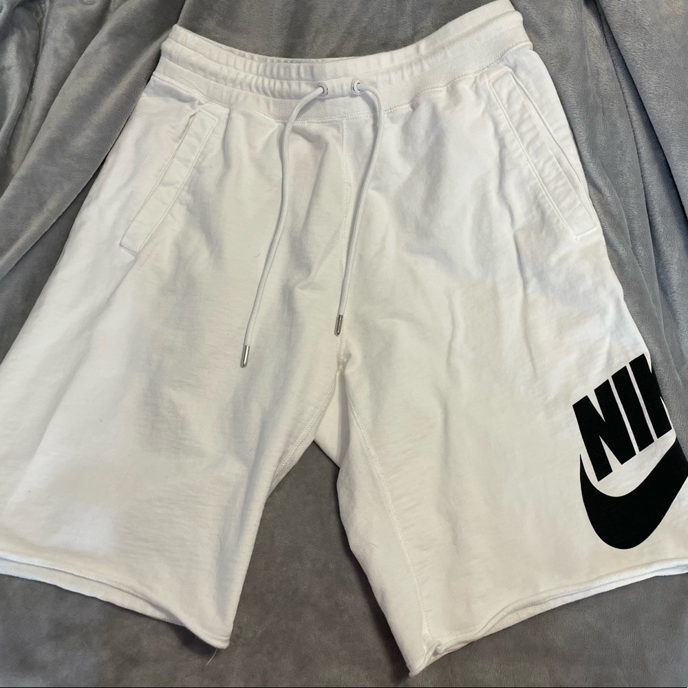 White Mens Nike shorts Size medium